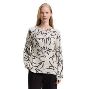 Tom Tailor dames T-shirt slingers Ecru Marine